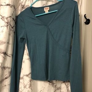 long sleeve “wrap” shirt